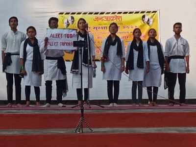 Youngsters present street plays to mark National Road Safety Month