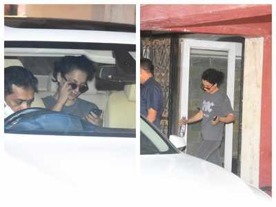 Photos: Kangana Ranaut slays it in her casuals as she gets snapped by the paparazzi outside her gym