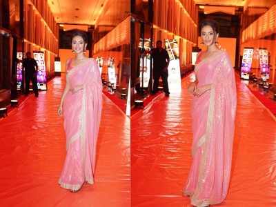 Hottie Seerat Kapoor slays in a pink saree and we are totally digging this look!