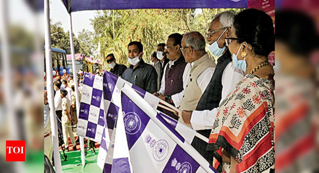 12 electric vehicles debut as Bihar CM launches 82 buses Patna News