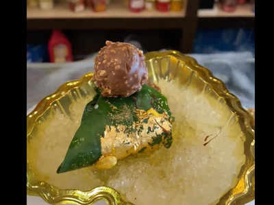 Watch: This Ferrero Rocher Paan with edible gold varq is the best thing on internet today!