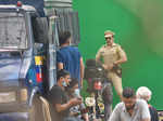 Darshan Kumar shoots for a film in Bandra