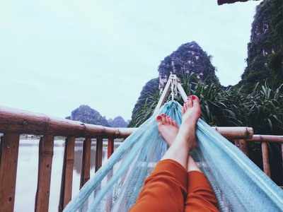Fabric hammocks for creating a relaxing outdoor space