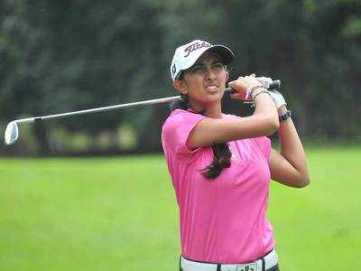 Adit Ashok Aditi Ashok Moves Up To Tied 24th At Drive On Championship Golf News Times Of India