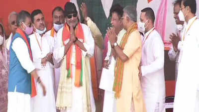 West Bengal assembly polls: Actor Mithun Chakraborty joins BJP