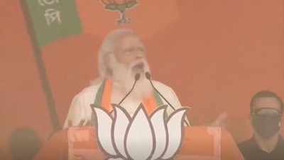 ‘Lotus is blooming in West Bengal because of TMC’s muck’: PM Modi at Brigade Parade Ground rally