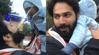 Watch: Varun Dhawan Cuddles With A Cute Baby On The Sets Of 'Bhediya ...