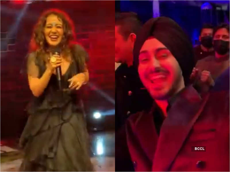 Neha Kakkar: Watch this video of Indian Idol 12 judge Neha Kakkar performing  at a wedding function as hubby Rohanpreet Singh dances to her tunes