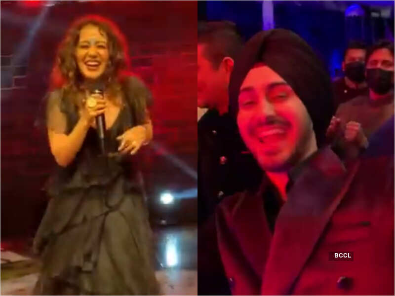 Neha Kakkar: Watch this video of Indian Idol 12 judge Neha Kakkar performing  at a wedding function as hubby Rohanpreet Singh dances to her tunes