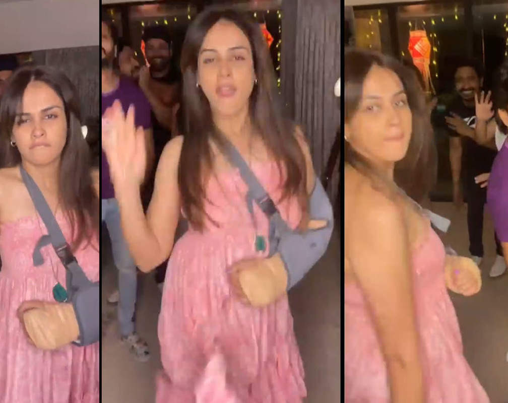 
Watch: Genelia Deshmukh grooves to 'Vaathi Coming' with an injured hand, Riteish Deshmukh and besties join her
