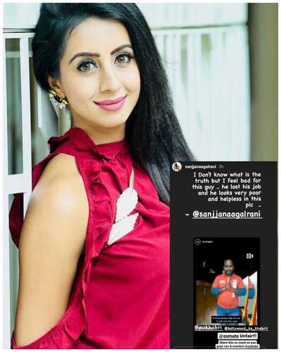 Sanjjanaa Galrani shares her thoughts on Zomato delivery boy case