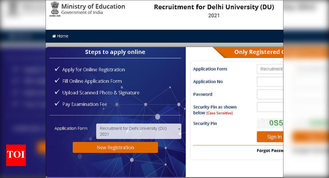 DU Recruitment 2021: March 16 is last date to apply for 1145 non-teaching posts - Times of India