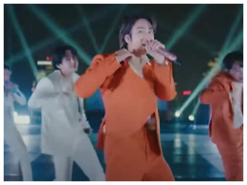 Bts Creates History With Dynamite Performance At Grammys 2021 English Movie News Times Of India