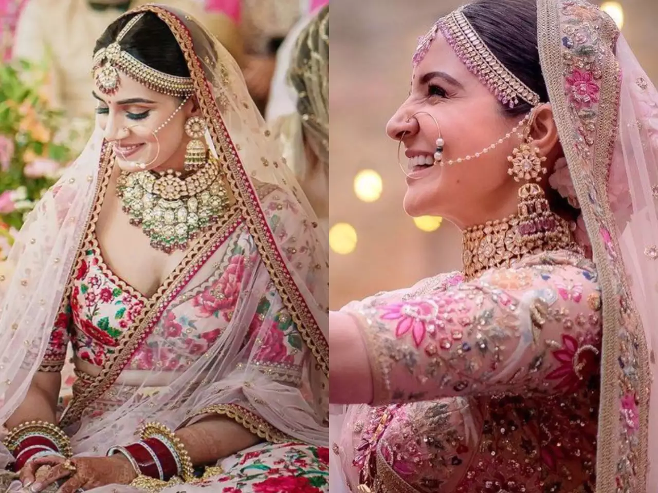Jasprit Bumrah-Sanjana Ganesan wedding: Bride's blush pink lehenga ...
