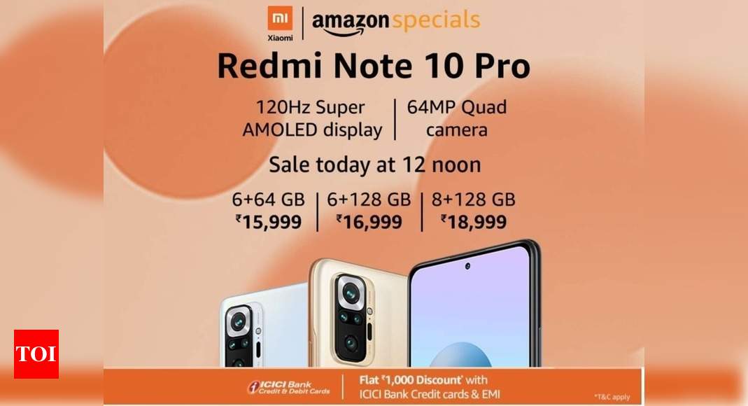 Redmi Note 10 Pro Amazon Sale: Redmi Note 10 Pro To Go On Sale Today via Amazon; Price, Specifications And Other Details Here | - Times of India
