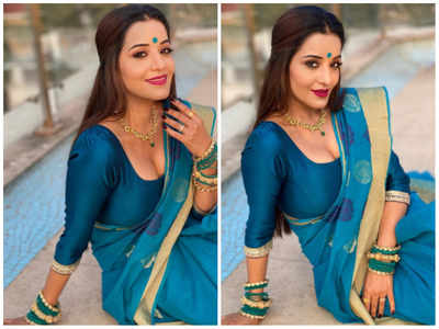 Photos: Monalisa wowed fans with her latest saree look