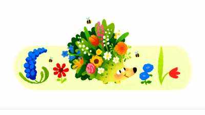 Google Doodle celebrates 'Spring Season 2021' with an animated hedgehog
