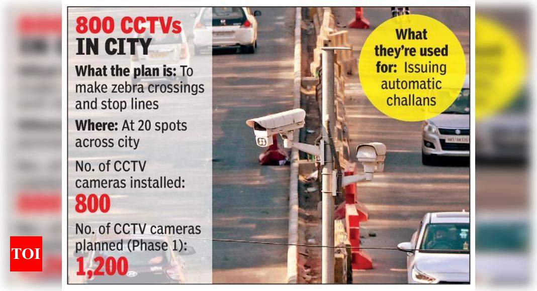 Zebra crossings, stop lines at 20 spots to help cams track violators