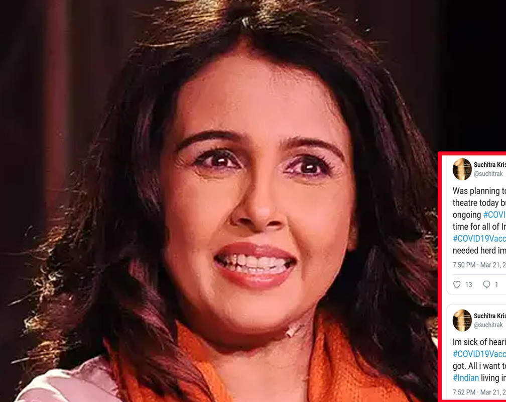 
Amid growing COVID-19 cases, Suchitra Krishnamoorthi says she is scared of watching movie in theatre
