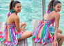 Erica Fernandes' rainbow ruffle dress is all you need for your next beach holiday