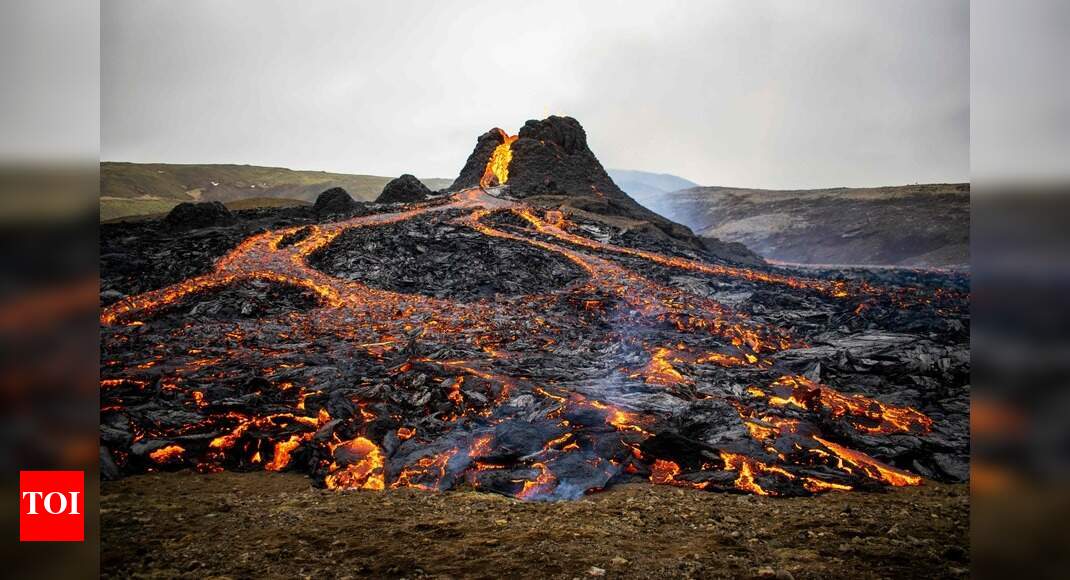 Watch: Drone captures stunning footage of an erupting volcano in ...