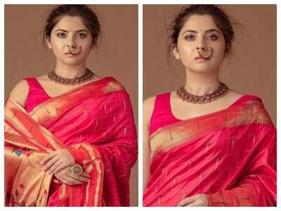 Sonalee Kulkarni looks exquisite in this Paithani silk sari; see pics | Marathi Movie News - Times of India Sonalee Kulkarni looks exquisite in this Paithani silk sari; see pics | Marathi Movie News - Times of India