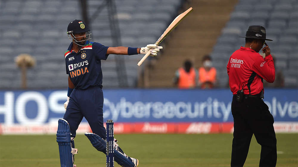 In Pics Debutants Prasidh And Krunal Shine As India Beat England By 66 Runs In First Odi The 2257