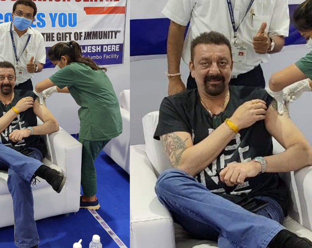 
Sanjay Dutt gets his first COVID-19 vaccine shot with a big smile amid surge in coronavirus cases in Bollywood
