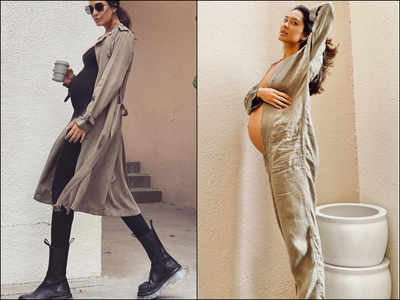 Photo: Lisa Haydon amps up her maternity fashion in a stunning 'bumpsuit'