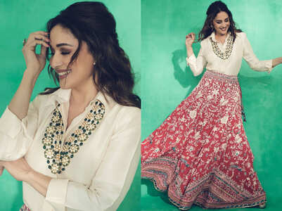 Madhuri Dixit just wore a lehenga skirt with white shirt