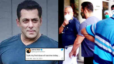 Salman Khan takes the first dose of COVID-19 vaccine | Hindi Movie News ...