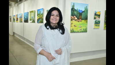 Anu Singh's art exhibition celebrates an elysian philosophy of blissful state painted on canvas