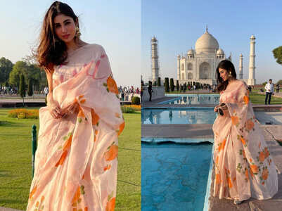 When Mouni Roy wore a sari with her name painted on it