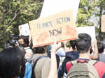 Youth activists protest to demand action against the climate change