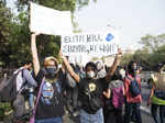 Youth activists protest to demand action against the climate change