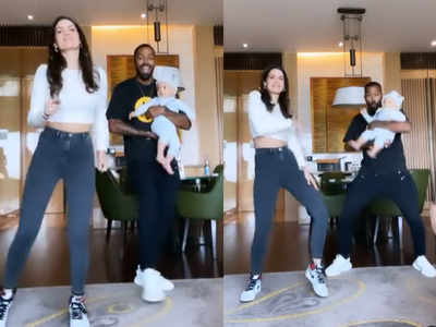 Natasa Stankovic takes up the Don’t Rush challenge, daddy Hardik Pandya groves with son Agastya – watch video