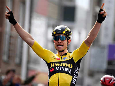 Wout Van Aert Powers To Gent Wevelgem Victory More Sports News Times Of India