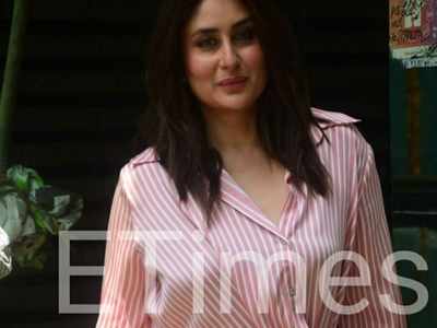 Kareena Kapoor Khan looks pretty in pink as she steps out for work