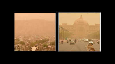 Dust storm, mild showers bring respite from heat