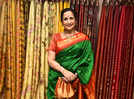 Aruna Sairam attends launch of silk sari section of a store in the city