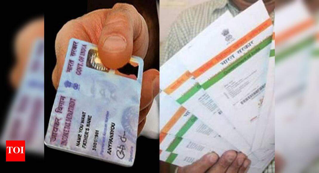 Deadline for linking Aadhaar-PAN card extended till June 30 - Times of India