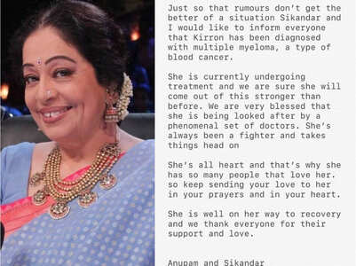 Kirron Kher diagnosed with multiple myeloma