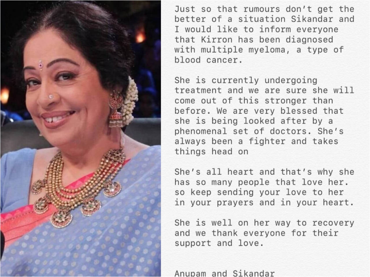 Kirron Kher diagnosed with multiple myeloma: Know all about the signs and  symptoms - Times of India