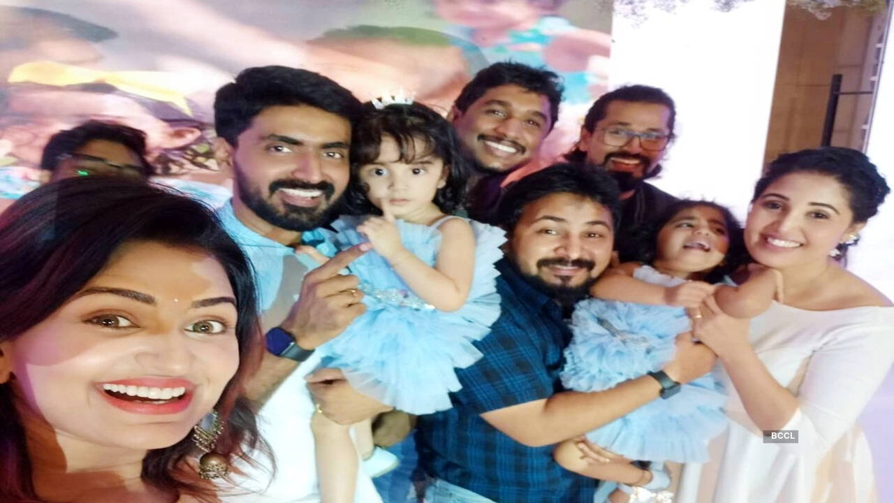 Here's how Prajin Padmanabhan and Sandra Amy celebrated the second birthday  of twins Mithra and Rudhra; see first pics - Times of India