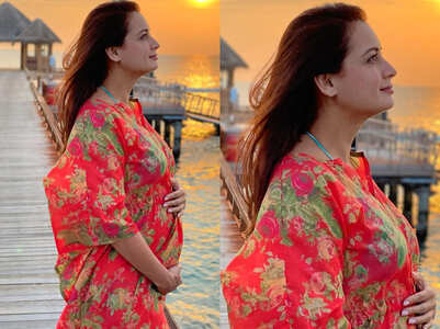 Dia Mirza's pregnancy announcement outfit