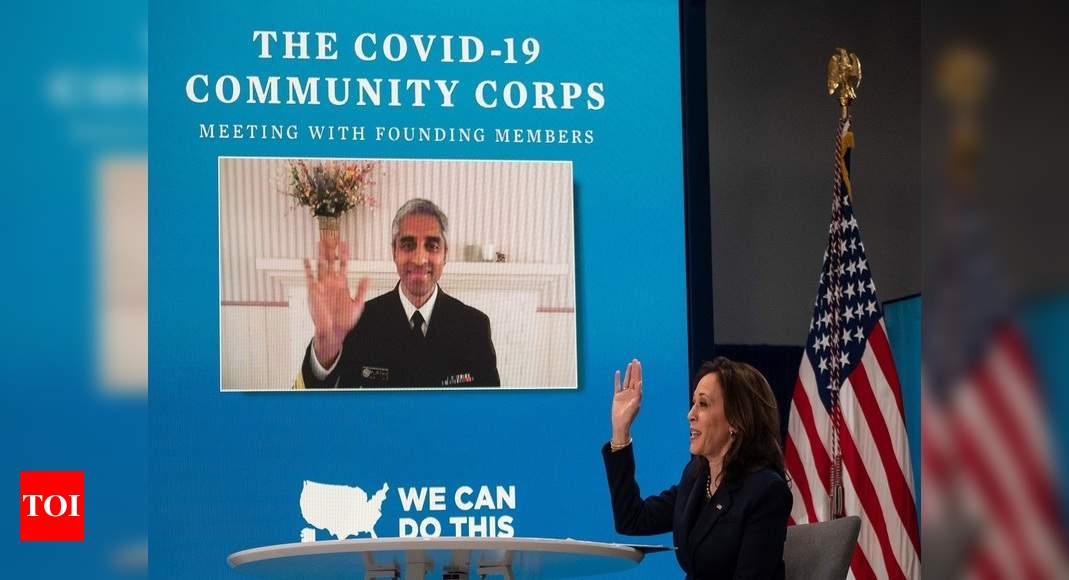 Kamala Harris applauds Vivek Murthy for working on Covid-19