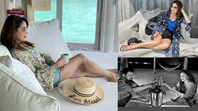 Madhuri Dixit shares some stunning glimpses from Maldives vacation with family and we are in awe of her elegance!