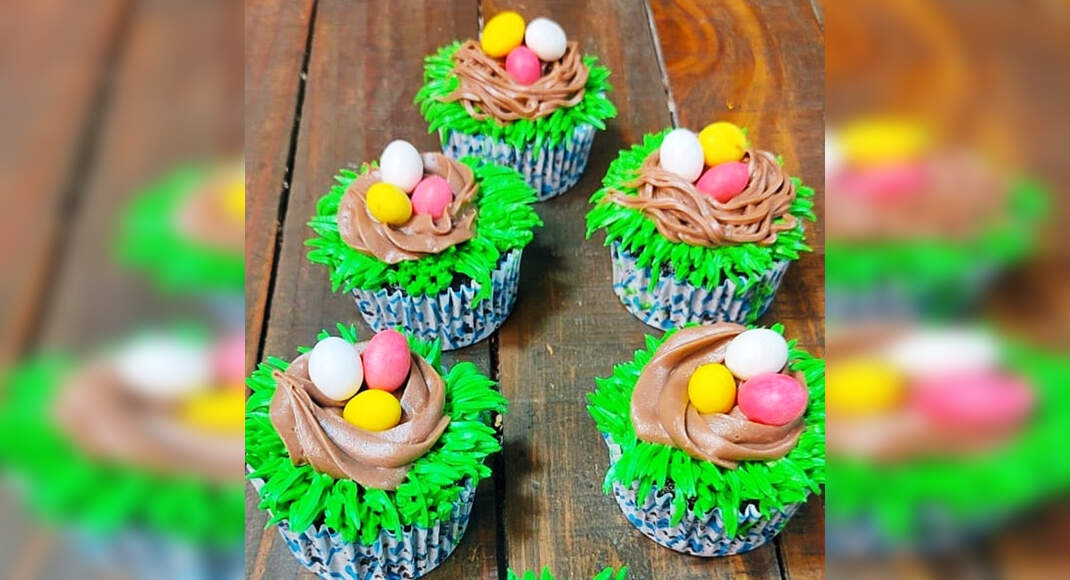 Easter Cupcakes Recipe: How to Make Easter Cupcakes Recipe | Homemade Easter Cupcakes Recipe