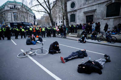 UK arrests over 100 in protests against policing bill