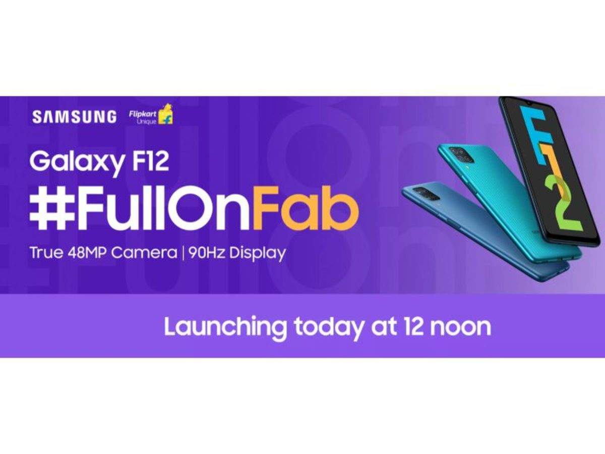Samsung Galaxy F12 Launch Samsung Galaxy F12 And Galaxy F02s Launch In India Today At 12pm